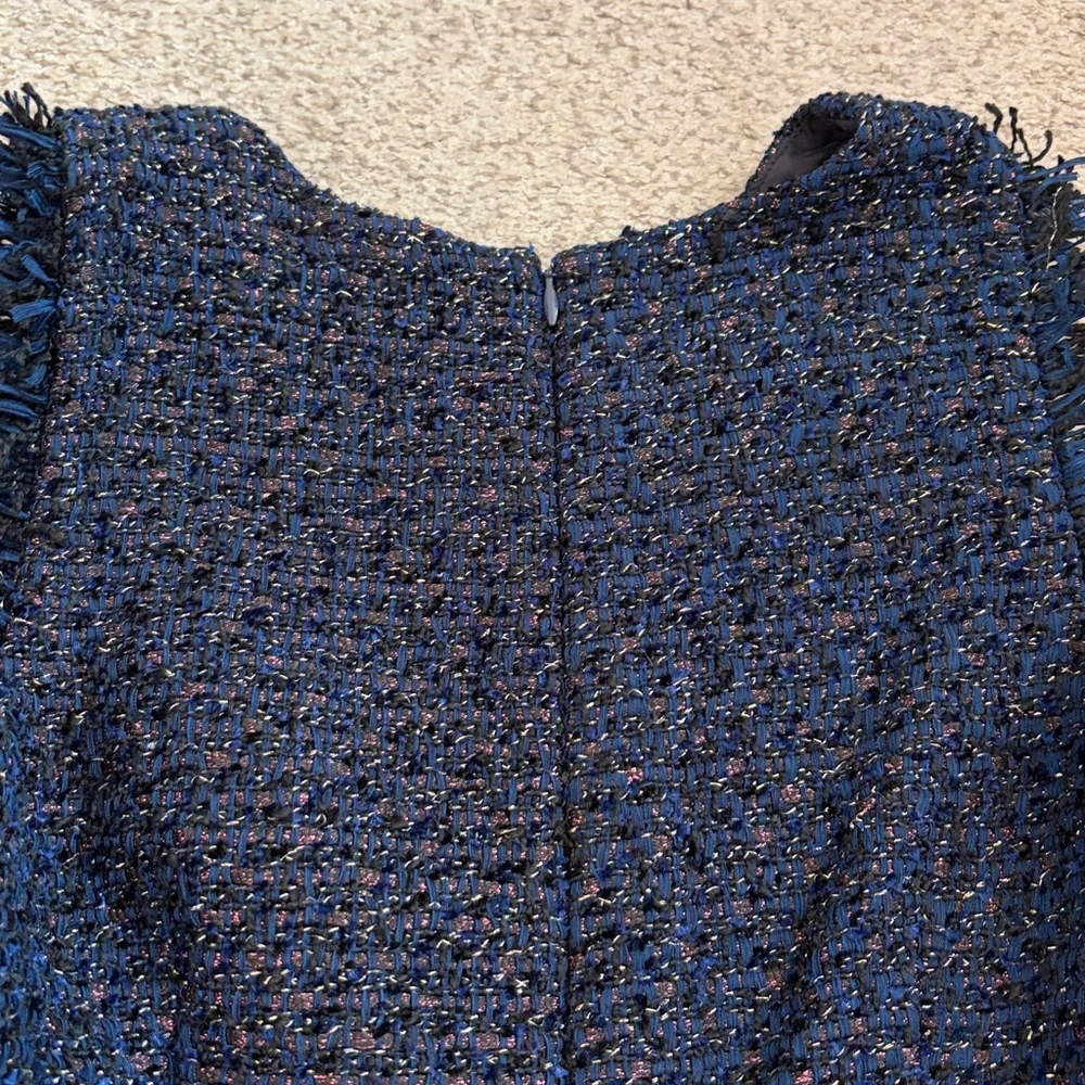 J. Crew Sparkle Sheath Navy Tweed Dress, 00